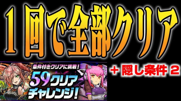 【59チャレンジ】1回で全部達成してみた【パズドラ解説動画】