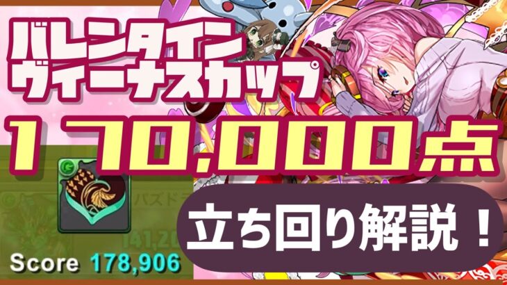 【パズドラ】8人対戦 バレンタインヴィーナスカップ！17万点↑安定の立ち回り解説！