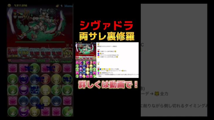 【パズドラ】シヴァドラ両サレ裏修羅でランク上げしましょう！ #パズドラ #ガンダム