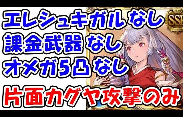 【闇古戦場】2200万 肉集め エレシュキガルなし 課金武器なし オメガ5凸なし 片面カグヤ攻撃のみ（EX+）（グラブル）「グランブルーファンタジー」