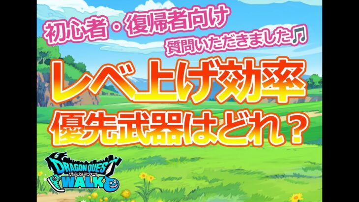 【ドラクエウォーク】初心者・復帰者向け　質問解説　「序盤レベ上げ」「武器で引くべきはあるか」