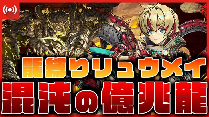 【パズドラドラゴン縛り】2枠目!!億兆ボス到達でやられてしまったリベンジ!!絶望的難易度の龍縛りリュウメイで混沌の億兆龍に挑む…！