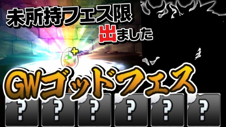 GWスーパーゴッドフェスを5回引いて出たキャラでチャレダン10に挑む！【パズドラ】