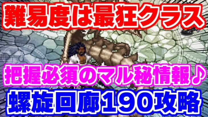 【ロマサガRS】敵の行動パターンがクリアの鍵？難し過ぎた螺旋回廊190階を攻略！【ロマンシング サガ リユニバース】