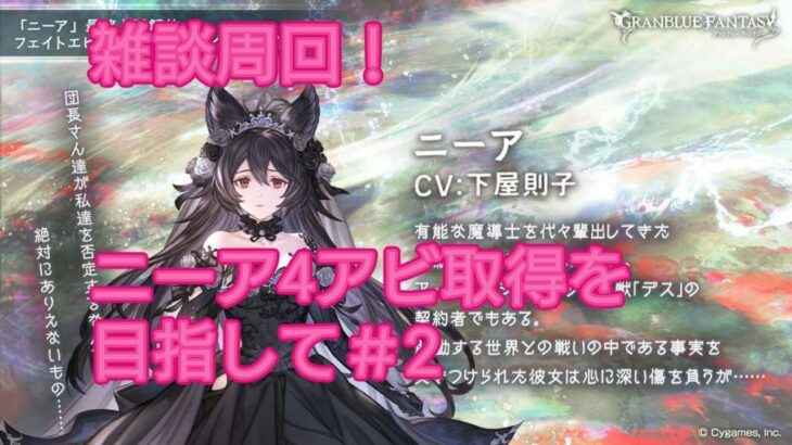 【グラブル/GBF】雑談周回！ニーアの４アビ取得を目指して#2