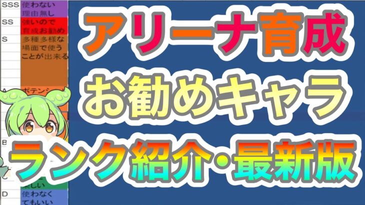 【プリコネR】アリーナ育成お勧めキャラランク紹介最新版!!