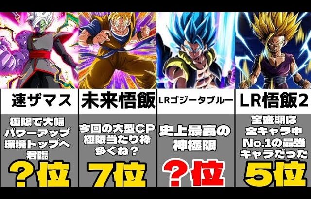 【ドッカンバトル】極限済みキャラクター最強ランキングTOP10