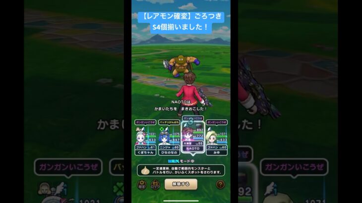 ドラクエウォーク【レアモン確変】【ごろつき】S4個揃いました‼️【ドラゴンクエストウォーク】【DQW】