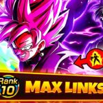 ULTRA BUSTED ATTACK WTF!? LR INT Goku Black Rose EZA 100% Max Links First Look | DBZ Dokkan Battle