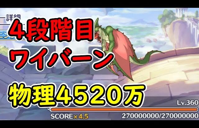 【プリコネR】4段階目ワイバーン　物理4520万【11月クランバトル】