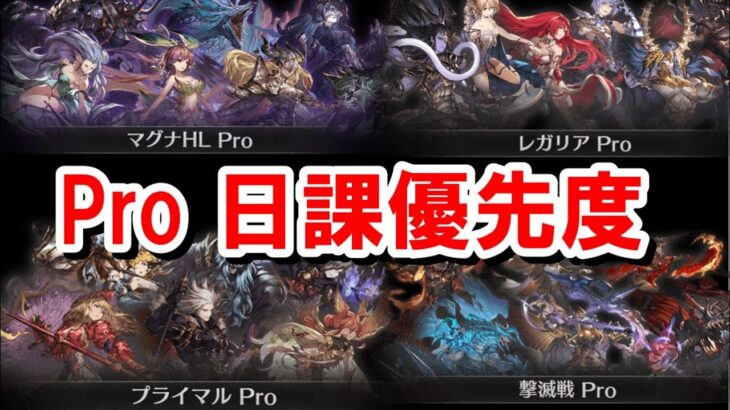 【日課】毎日忘れず自発しておきたい優先度高めの『Pro』を紹介する 【ゆっくり解説/グラブル】