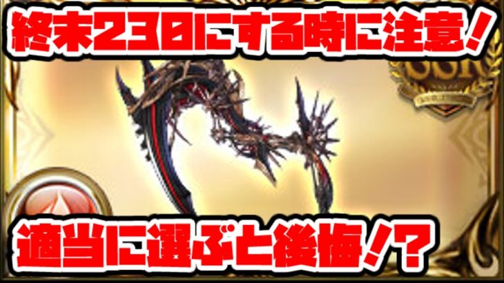 【グラブル】間違えたら損する！？　終末武器の限界超越230にする時の注意点！【GBF】