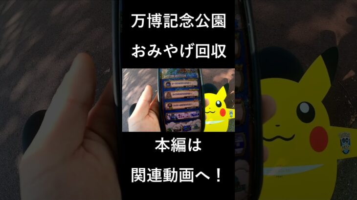 Pokémon GO Fest 2023：大阪プレイ中に万博記念公園のおみやげを取る漢【太陽の塔】 #shorts