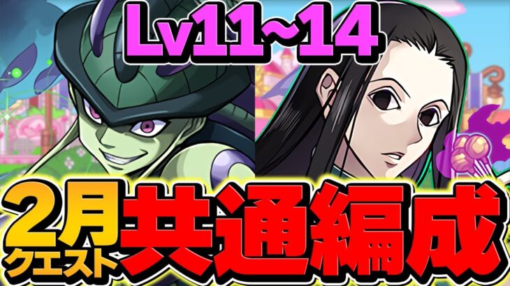 2月クエストLV11-LV14をメルエム共通編成で攻略！魔法石50個を15分でゲット！やらないと損！【パズドラ】