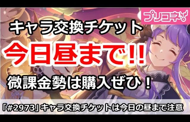 【プリコネ】キャラ交換チケットは今日の昼まで！微課金勢はぜひ買って欲しい！【プリンセスコネクト！】