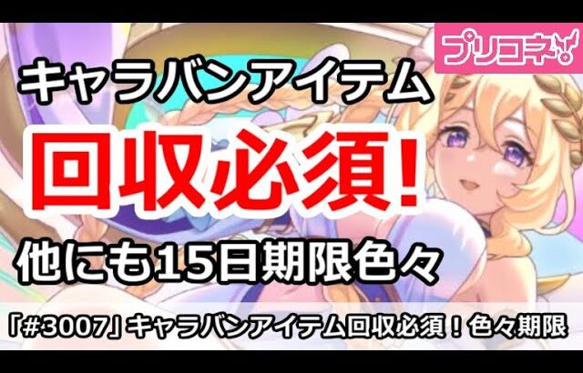 【プリコネ】キャラバンアイテム回収必須！他にも15日期限が色々重要！【プリンセスコネクト！】