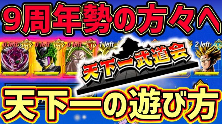 【ドッカンバトル】9周年から始められたユーザーさん向け！ 天下一武道会の遊び方とおすすめ編成！【DragonBallZDokkanBattle】