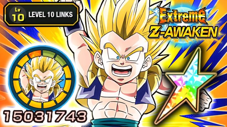 100% EZA AGL SSJ GOTENKS LEVEL 10 LINKS SHOWCASE + STICKER EFFECT! Dragon Ball Z Dokkan Battle