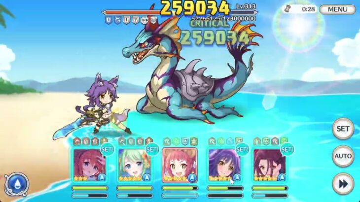 【プリコネR】深域クエスト 水2-10 物理 水チカ起用