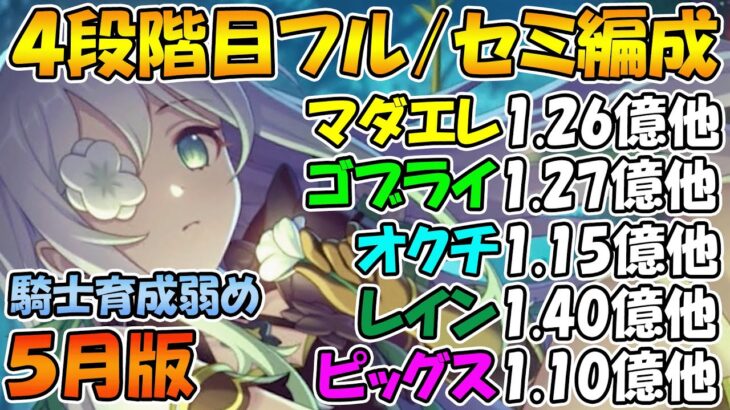 【プリコネR】4段階目クラバトフル/セミ編成紹介！2024年5月版【マダムエレクトラ】【ゴブリンライダー】【オークチーフ】【レインスピリット】【ツインピッグス】