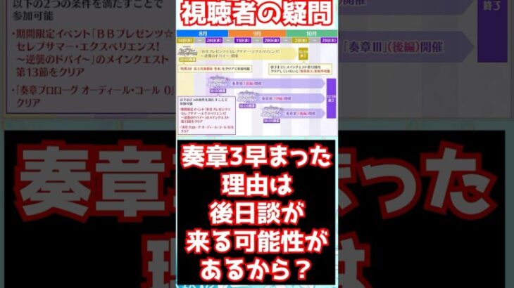 【#fgo】奏章3が早まった理由は何だ？もしかして2部6章と同じ後日談が来る可能性ある！？ #shorts