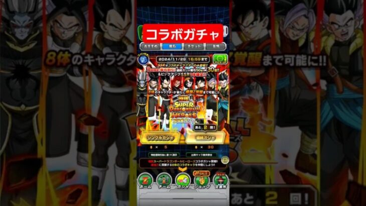 ドッカンバトル　前段スーパードラゴンボールヒーローズコラボガチャ❗20連目