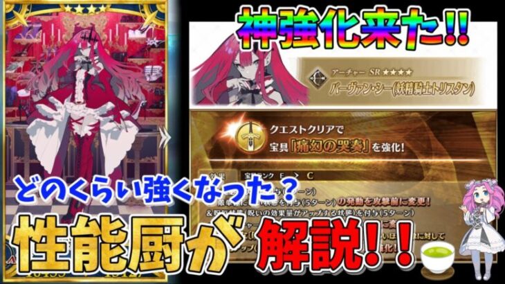 【FGO】バーヴァンシー(妖精騎士トリスタン)に強化が来た‼　強化内容と現状の性能について性能厨が解説‼【四国メタン】【ずんだもんボイス】#解説 #fgo #ガチャ