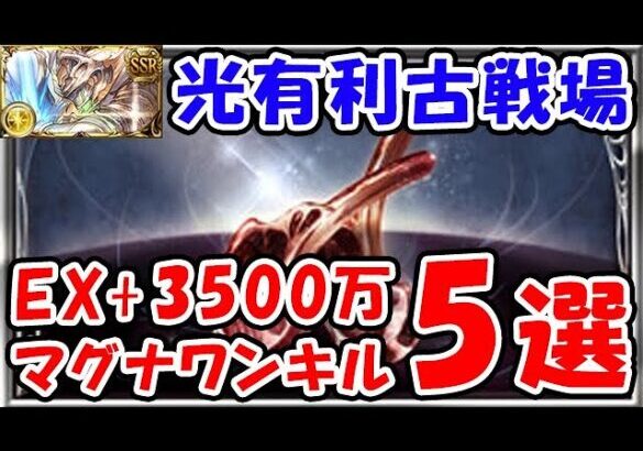 【グラブル】光古戦場 マグナ EX+ 3500万 ワンキル編成5選（肉集め）（シュバマグ）（光有利古戦場）「グランブルーファンタジー」