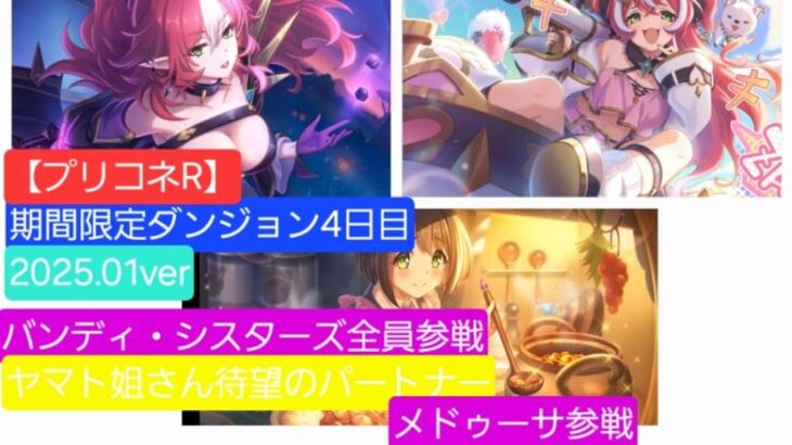 【プリコネR】期間限定ダンジョン4日目（2025年01月版）～愛娘マツリ自己新記録達成&メドゥーサ試走～