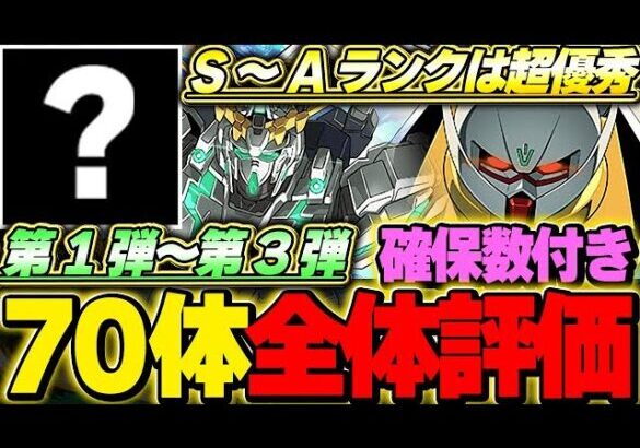 【確保数付き】確保優先キャラは誰？超優秀キャラ多数存在！！ガンダムコラボ第1弾〜第3弾全キャラ70体の評価＆解説！！【ガンダムコラボ】【パズドラ実況】