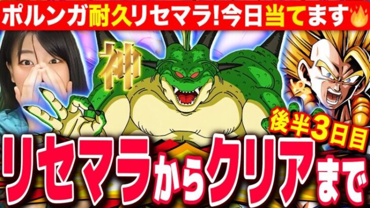 【ドッカンバトル】神ポルンガリセマラ ガチャ耐久!クリアまでRTA 3日目 LIVE 【ドラゴンボールZ ドカバト】