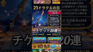【DQW】ドラクエの日チケット20連ガチャ【DQ8八竜神王装備】【3倍速】#ドラクエウォーク