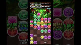 【パズドラ】８月のクエストダンジョン　Lv6 固定チーム　約2分 　#微課金攻略 #パズドラ #パズドラ実況無題の動画