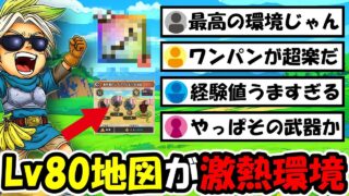 【ドラクエウォーク】Lv80地図のレベリング環境が最高すぎた！超効率ワンパン武器はやはりあの武器だった…！