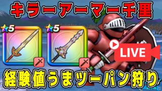 【ドラクエウォーク】キラーアーマー千里行。経験値うまツーパン狩り！【dqw】