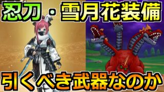 【ドラクエウォーク】忍刀・雪月花装備ガチャとニンジャが大幅強化！引く優先度について話していく！
