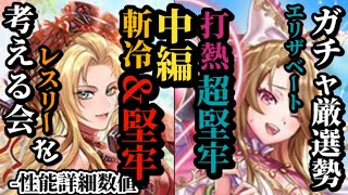 【ロマサガRS】斬冷「瞬間冷凍」かつ堅牢性でレスリー!!&さらに凌駕する打熱「超堅牢」全体サポートエリザベート　#ロマサガRS